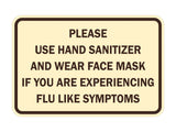 Classic Framed Please Use Hand Sanitizer and Wear Face Mask Sign