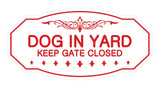 Victorian Dog In Yard Keep Gate Closed Sign