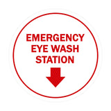 Signs ByLITA Circle Emergency Eye Wash Station Sign with Adhesive Tape, Mounts On Any Surface, Weather Resistant, Indoor/Outdoor Use