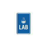 Portrait Round Lab Sign With Adhesive Tape, Mounts On Any Surface