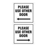 Signs ByLITA Square please use other door sign set with Adhesive Tape, Mounts On Any Surface, Weather Resistant, Indoor/Outdoor Use