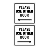Signs ByLITA Square please use other door sign set with Adhesive Tape, Mounts On Any Surface, Weather Resistant, Indoor/Outdoor Use