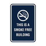 Portrait Round This Is A Smoke Free Building Sign
