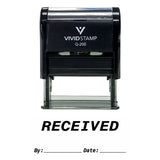 RECEIVED By Date Self Inking Rubber Stamp