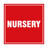 Signs ByLITA Square Nursery Sign with Adhesive Tape, Mounts On Any Surface, Weather Resistant, Indoor/Outdoor Use