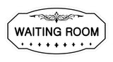 Black / White Victorian Waiting Room Sign