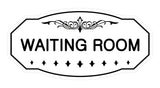White / Black Victorian Waiting Room Sign