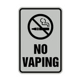 Portrait Round No Vaping Sign