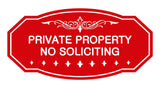 Victorian Private Property No Soliciting Sign