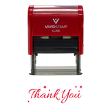 THANK YOU w/ Stars Self Inking Rubber Stamp