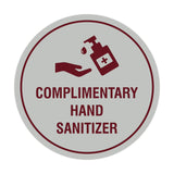 Circle Complimentary Hand Sanitizer Sign