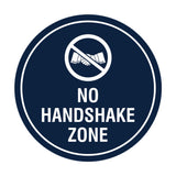 Circle No Handshake Zone Sign