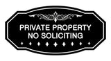 Victorian Private Property No Soliciting Sign