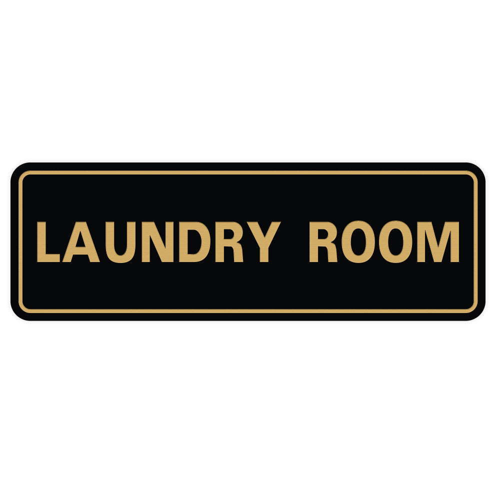 Black / Gold Standard Laundry Sign