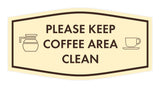 Fancy Please Keep Coffee Area Clean Wall or Door Sign