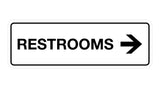Signs ByLITA Standard RESTROOM (RIGHT ARROW) Sign