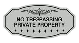 Victorian No Trespassing Private Property Sign