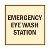 Signs ByLITA Square Emergency Eye Wash Station Sign with Adhesive Tape, Mounts On Any Surface, Weather Resistant, Indoor/Outdoor Use