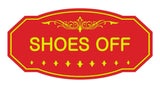 Victorian Shoes Off Sign
