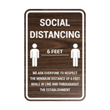 Portrait Round Social Distancing Sign