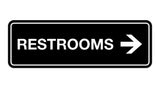 Signs ByLITA Standard RESTROOM (RIGHT ARROW) Sign
