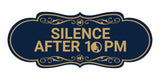 Designer Silence after 10pm Wall or Door Sign