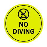 Signs ByLITA Circle No Diving Sign with Adhesive Tape, Mounts On Any Surface, Weather Resistant, Indoor/Outdoor Use
