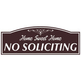 All Quality "HOME SWEET HOME NO SOLICITING" Engraved Sign, 3" x 8"