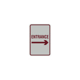 Portrait Round Entrance Right Arrow Sign
