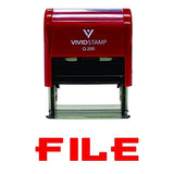 File Self-Inking Office Rubber Stamp