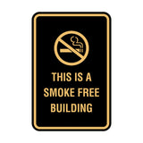 Portrait Round This Is A Smoke Free Building Sign