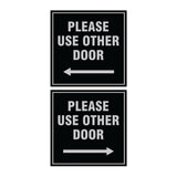 Signs ByLITA Square please use other door sign set with Adhesive Tape, Mounts On Any Surface, Weather Resistant, Indoor/Outdoor Use