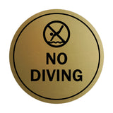 Signs ByLITA Circle No Diving Sign with Adhesive Tape, Mounts On Any Surface, Weather Resistant, Indoor/Outdoor Use