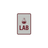 Portrait Round Lab Sign With Adhesive Tape, Mounts On Any Surface