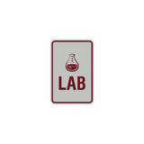 Portrait Round Lab Sign With Adhesive Tape, Mounts On Any Surface