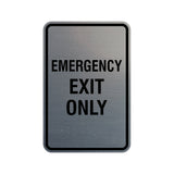 Portrait Round Emergency Exit Only Sign