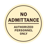 Signs ByLITA Circle No Admittance Sign with Adhesive Tape, Mounts On Any Surface, Weather Resistant, Indoor/Outdoor Use