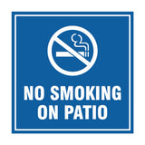 Signs ByLITA Square No Smoking on Patio Sign with Adhesive Tape