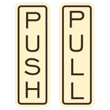 Classic Vertical Push Pull Door Sign