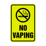 Portrait Round No Vaping Sign