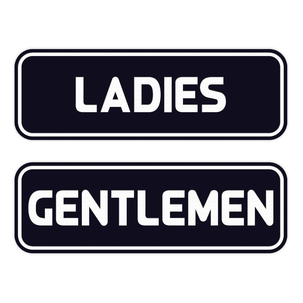 Standard Ladies Gentlemen Restroom Sign Set