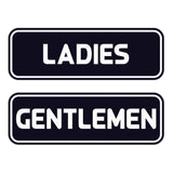 Standard Ladies Gentlemen Restroom Sign Set