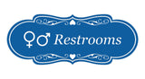 Designer Restrooms Gender Symbols Wall or Door Sign