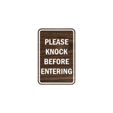 Portrait Round Please Knock Before Entering Sign