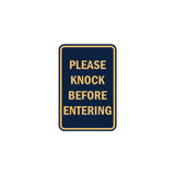 Portrait Round Please Knock Before Entering Sign