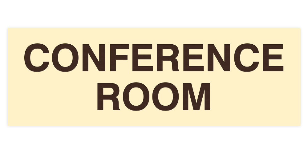 Ivory / Dark Brown Standard Conference Sign