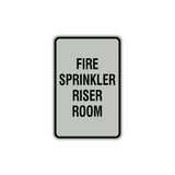 Portrait Round Fire Sprinkler Riser Room Sign