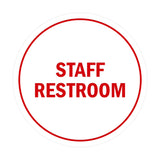 Signs ByLITA Circle Staff Restroom Sign