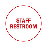 Signs ByLITA Circle Staff Restroom Sign