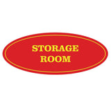 Oval STORAGE ROOM Sign